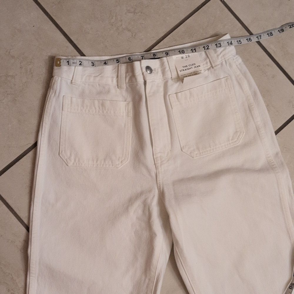 NWT Madewell Cleo Straight Jeans White High Rise Size - Picture 8 of 11
